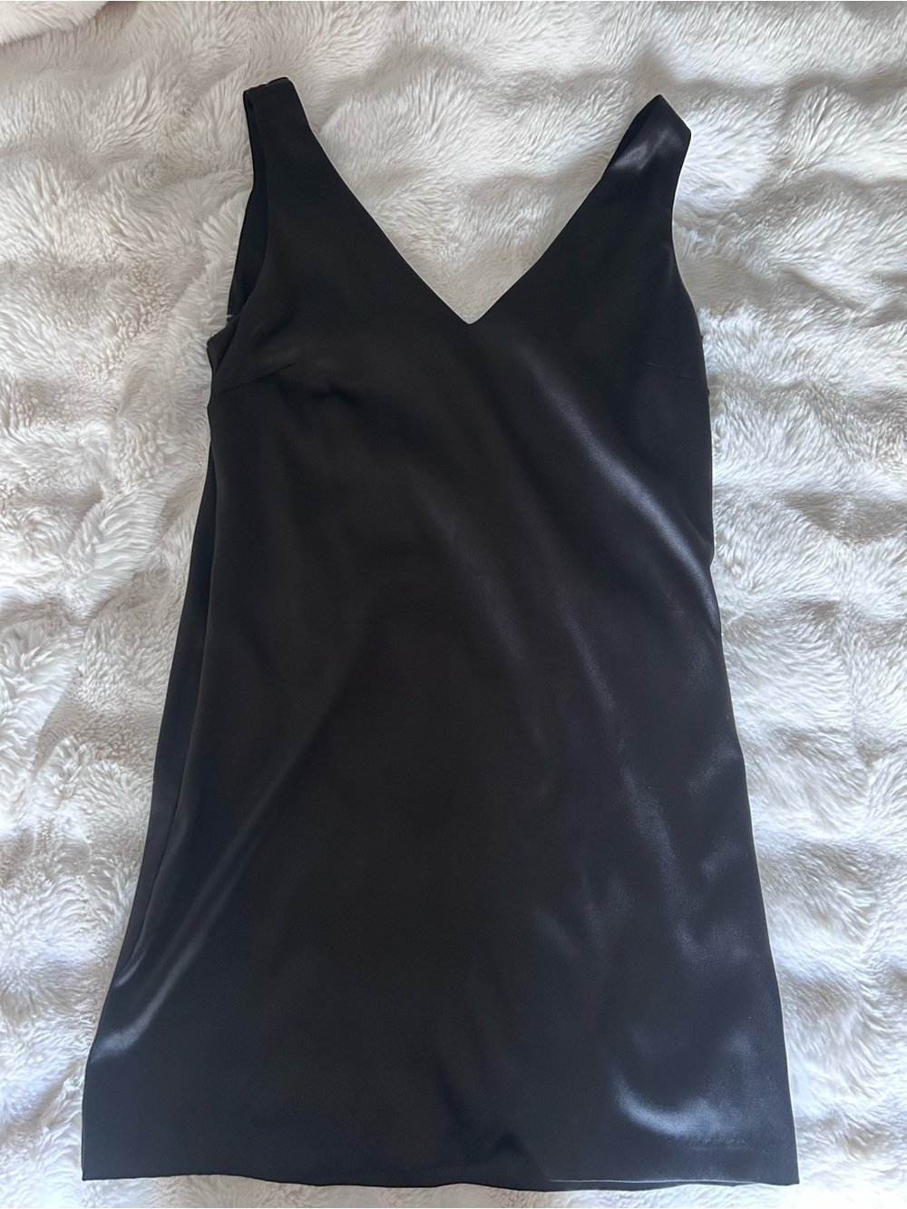 Wayf Black V-Neck Mini Dress